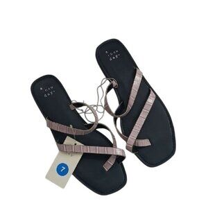 A New Day Womens Strappy Sandals Flat Open Toe Casual Shoes Size 7